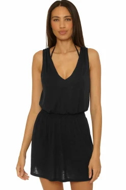 Becca Dresses>BREEZY BASICS DRESS |BLACK|HIBISCUS|WHITE