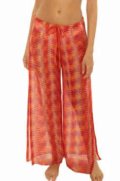 Becca Pants>CANCUN PULL ON PANT |DRAGON FIRE