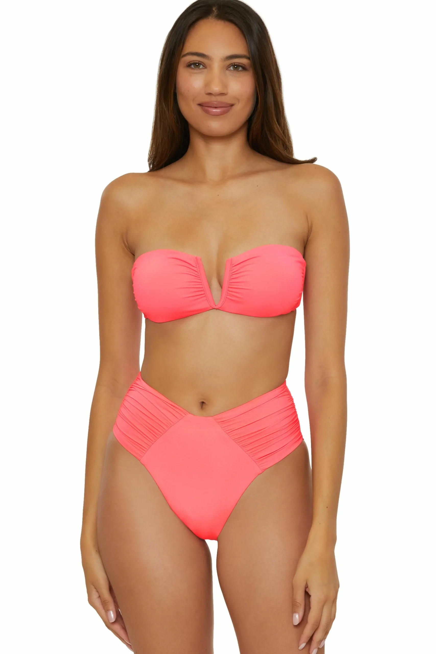 Becca D-Bra|Underwire Bra>COLOR CODE BANDEAU |BELLFLOWER|FIRE|CORAL REEF|PEACOCK