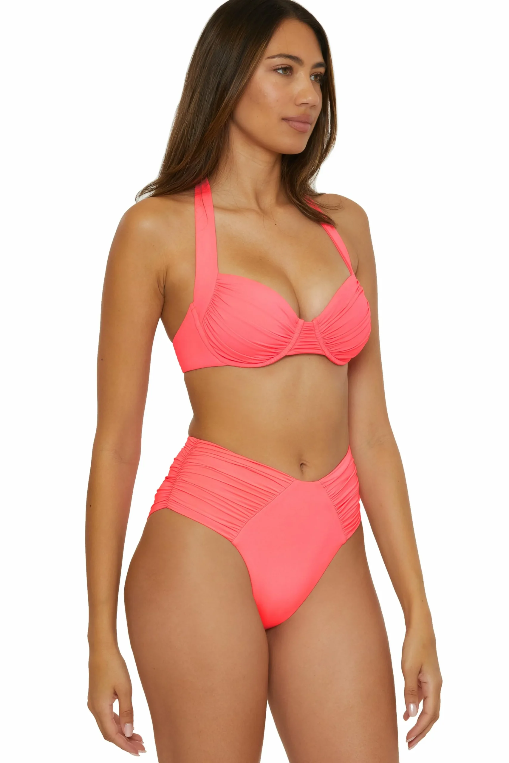 Becca High Waist>COLOR CODE FRENCH CUT |AZALEA|EMERALD|CORAL REEF