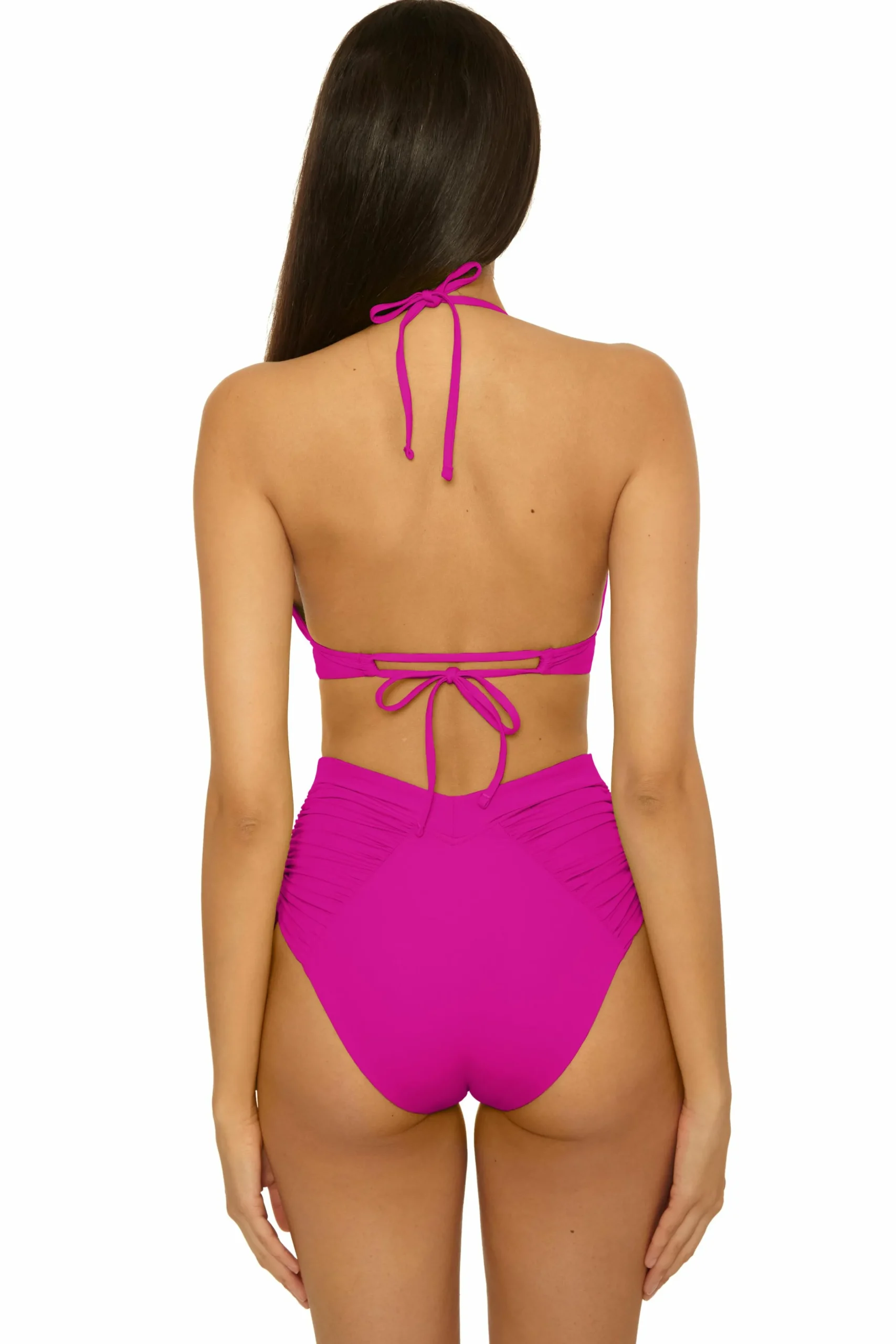 Becca D-Bra|Halter>COLOR CODE HALTER TOP |HIBISCUS|MEADOW