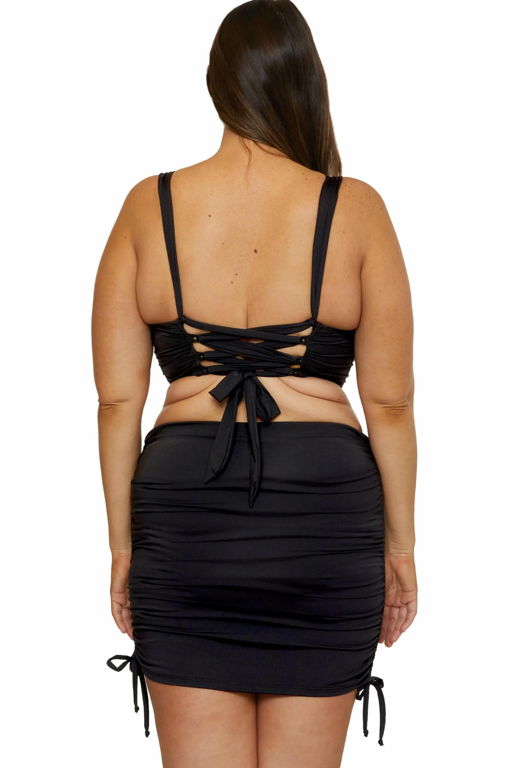 Becca Skirts|High Waist>COLOR CODE SKIRT PANT |EMERALD|BLACK