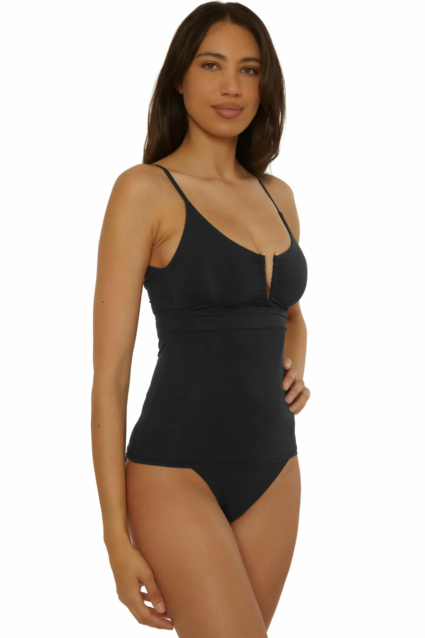 Becca Tankini>COLOR CODE V TANKINI |BLACK