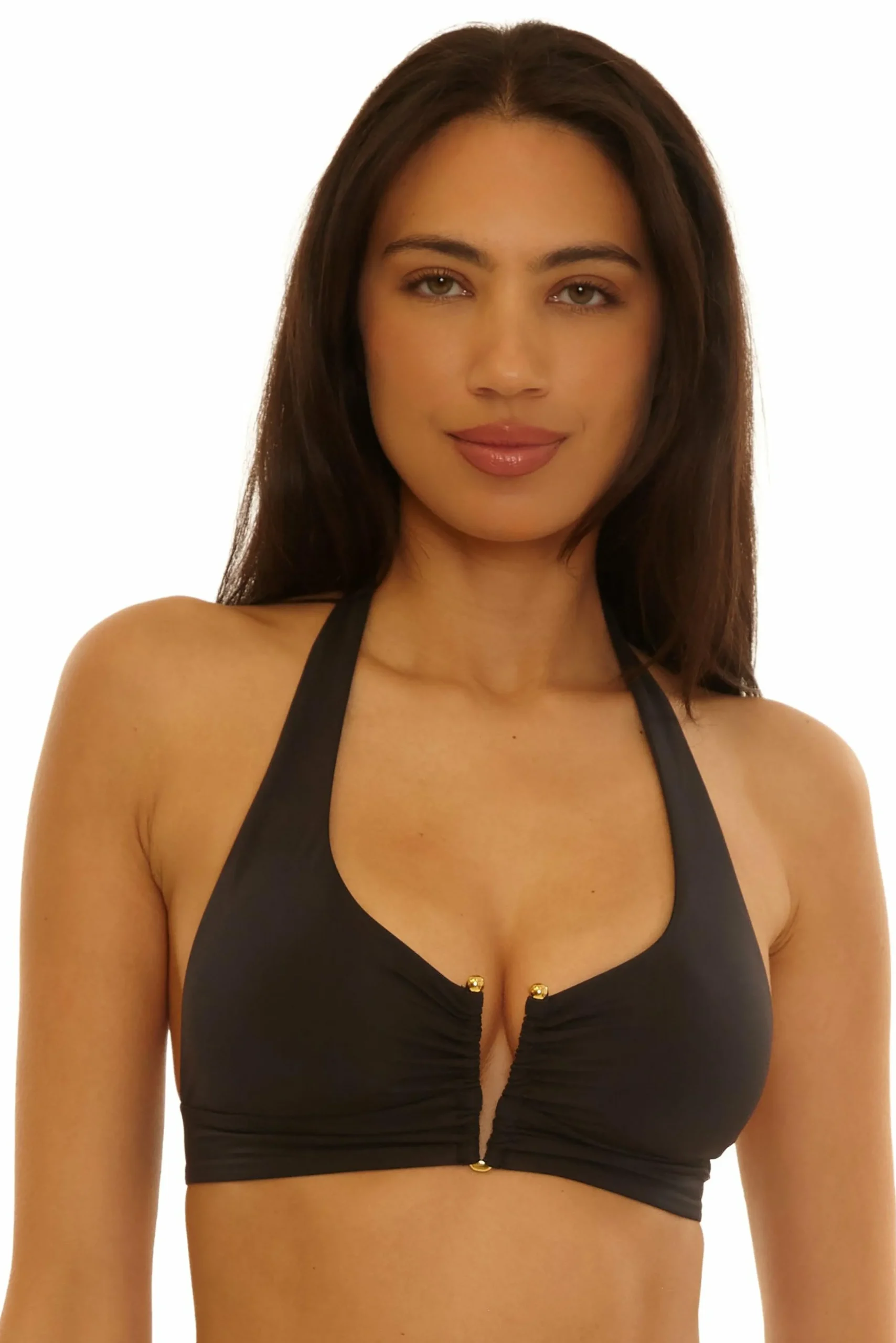 Becca D-Bra|Halter>COLOR CODE V-WIRE TOP |BLACK