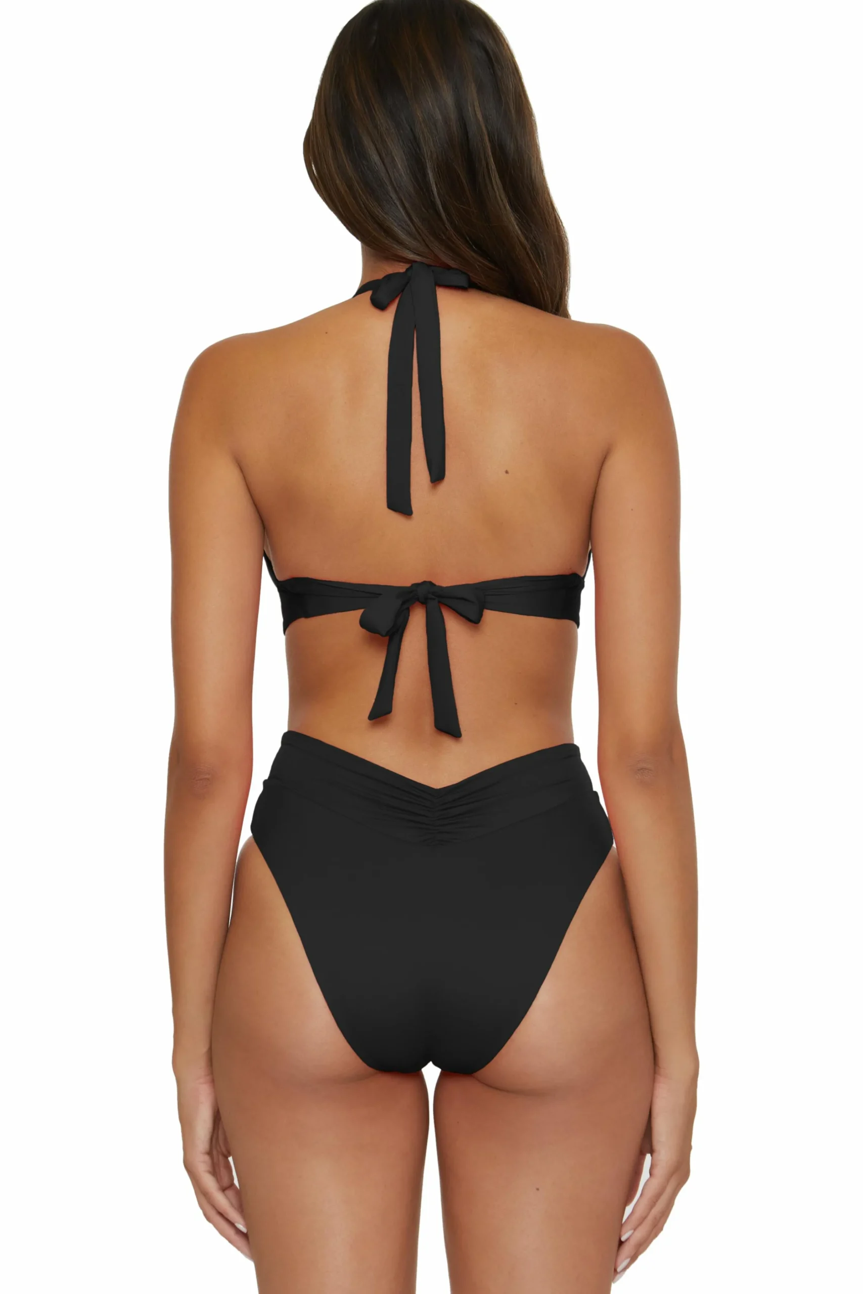 Becca D-Bra|Halter>COLOR CODE V-WIRE TOP |BLACK