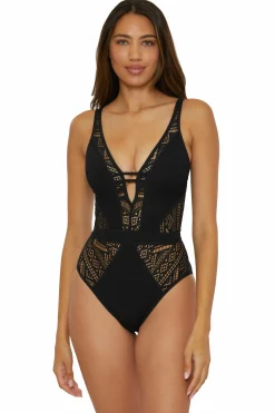 Becca Plunge Neck>COLOR PLAY 1PC PLUNGE |BLACK