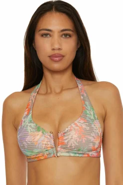 Becca D-Bra|Halter>CORAL REEF HALTER TOP |MULTI