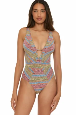 Becca Plunge Neck>FREESPIRIT 1PC PLUNGE |MULTI