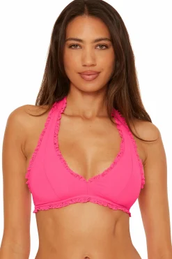 Becca D-Bra|Halter>FRILLS HALTER TOP |PUNCH