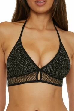 Becca D-Bra|Halter>NETWORK HALTER TOP |BLACK