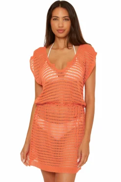 Becca Dresses>PLAYA CROCHET DRESS |CORAL ROSE|OASIS|WHITE