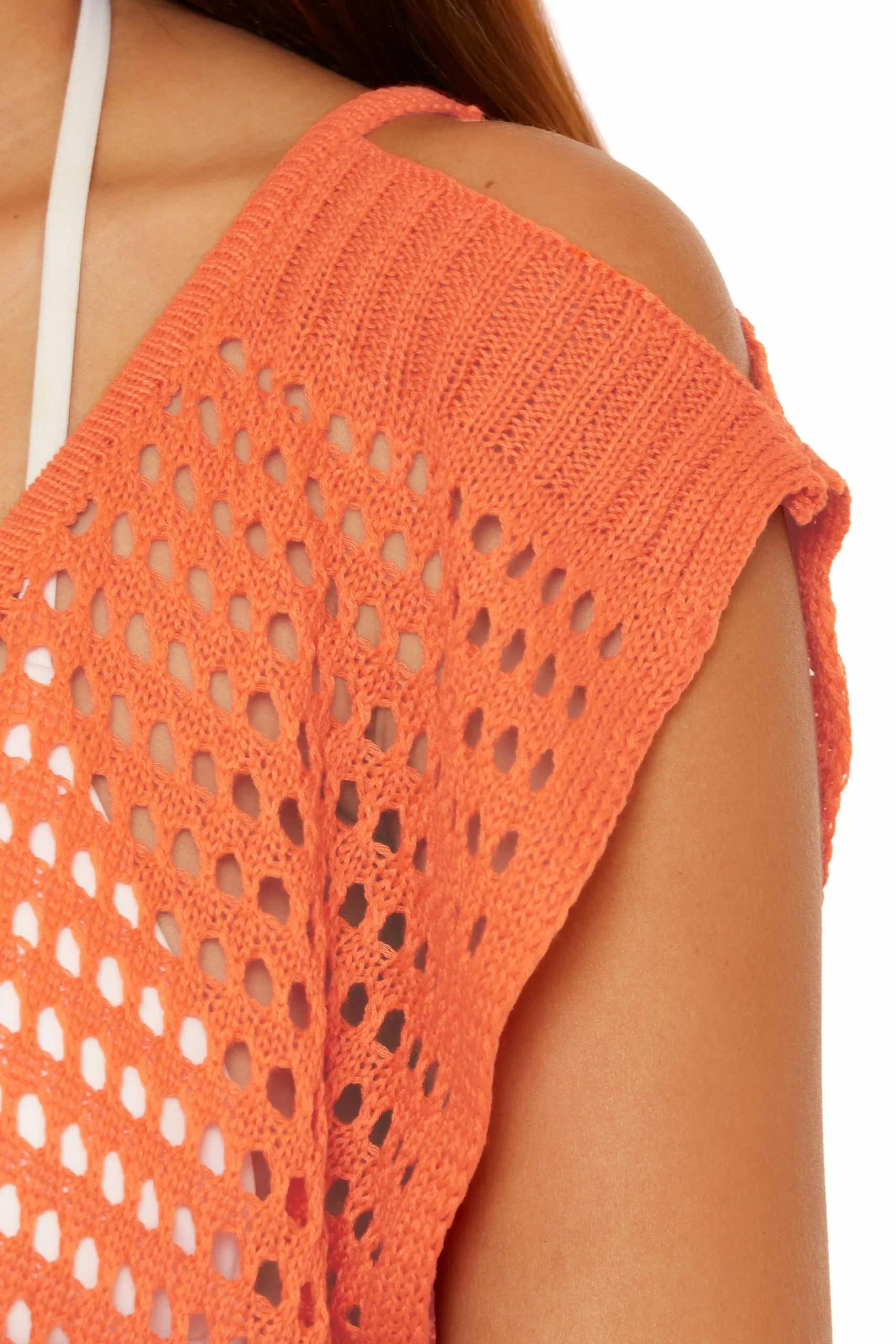 Becca Dresses>PLAYA CROCHET DRESS |CORAL ROSE|OASIS|WHITE