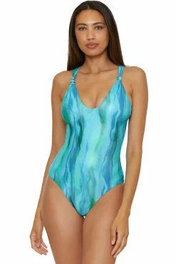 Becca Scoop / Square Neck 1Pc>SOLAR ENERGY 1PC |POOL/LAGOON|MULTI