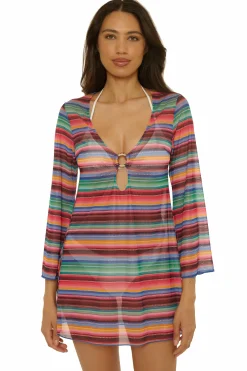 Becca Tunics>VALLARTA MESH TUNIC |MULTI